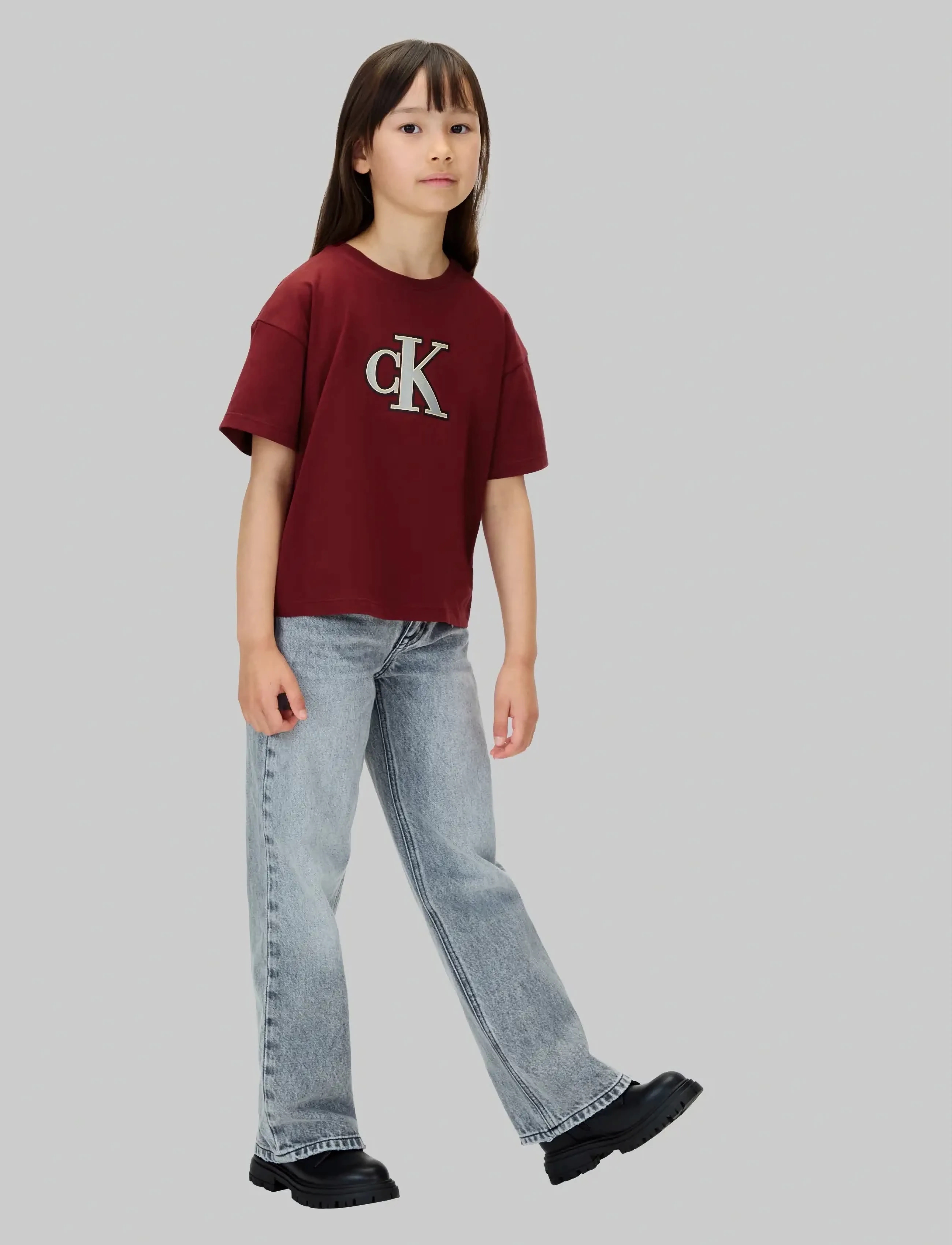Calvin Klein - FESTIVE GRAPHIC SS T-SHIRT - raspberry chocolate - 3