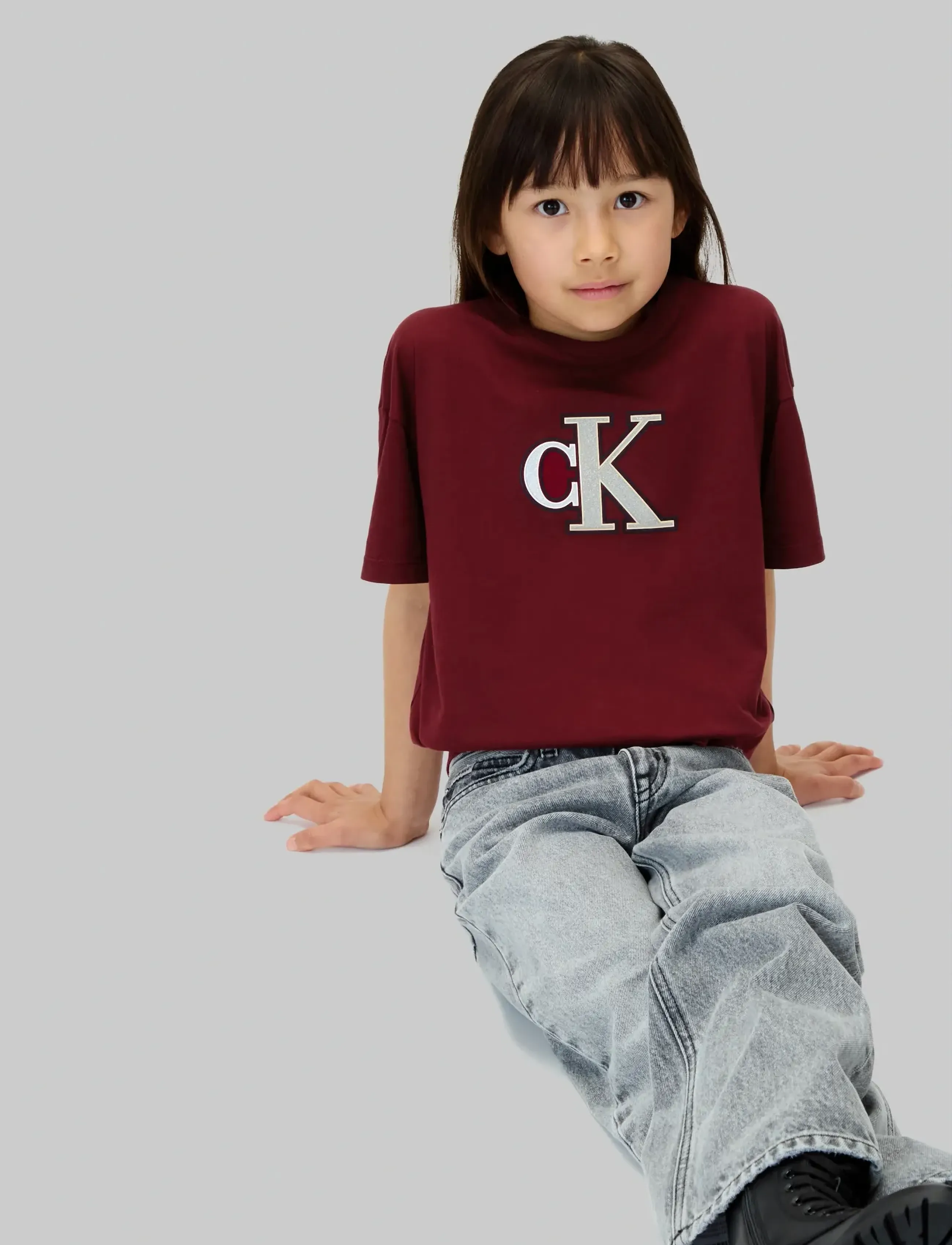 Calvin Klein - FESTIVE GRAPHIC SS T-SHIRT - raspberry chocolate - 5