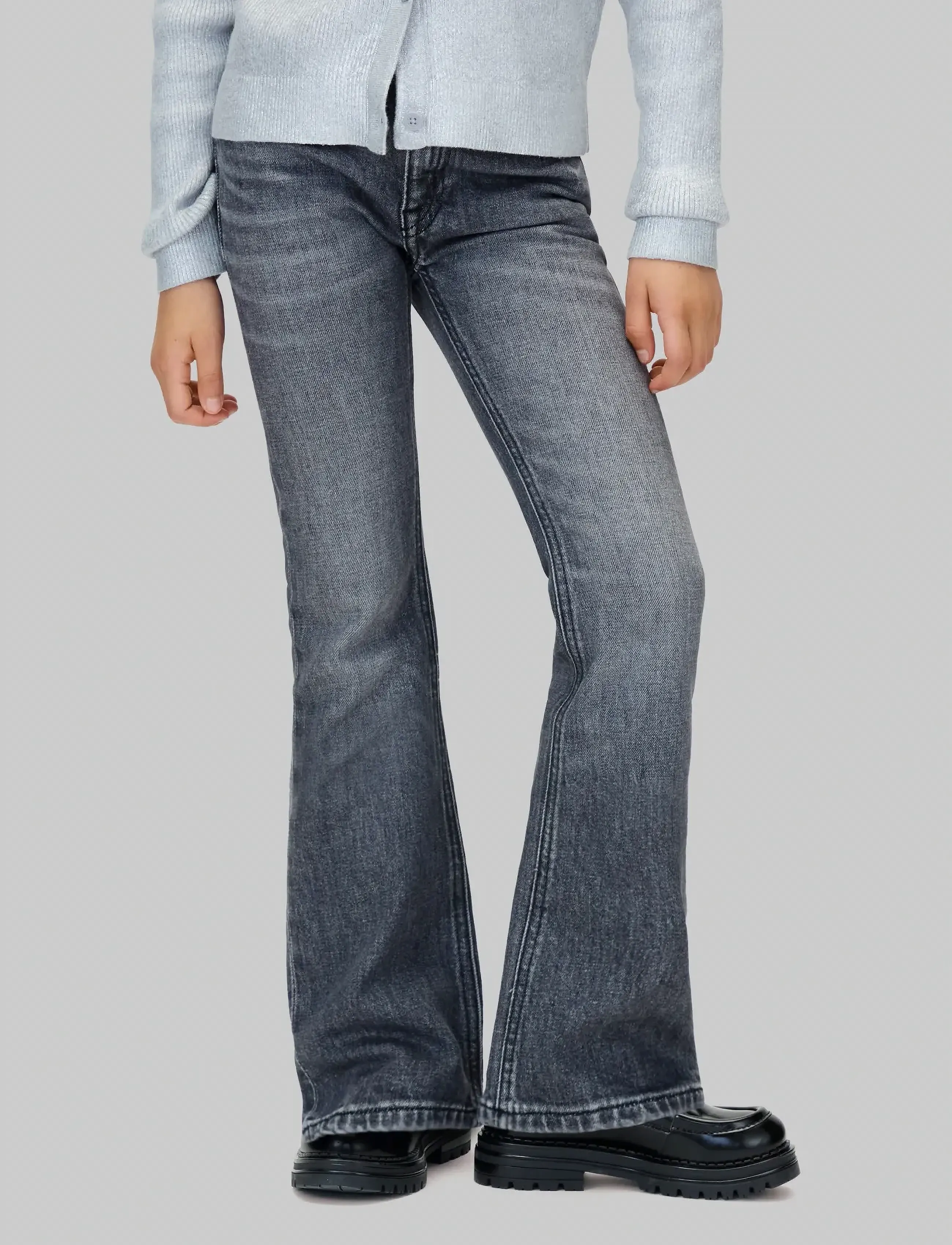 Calvin Klein MR FLARE MID GREY STONE - Hosen - MID GREY STONE / blue