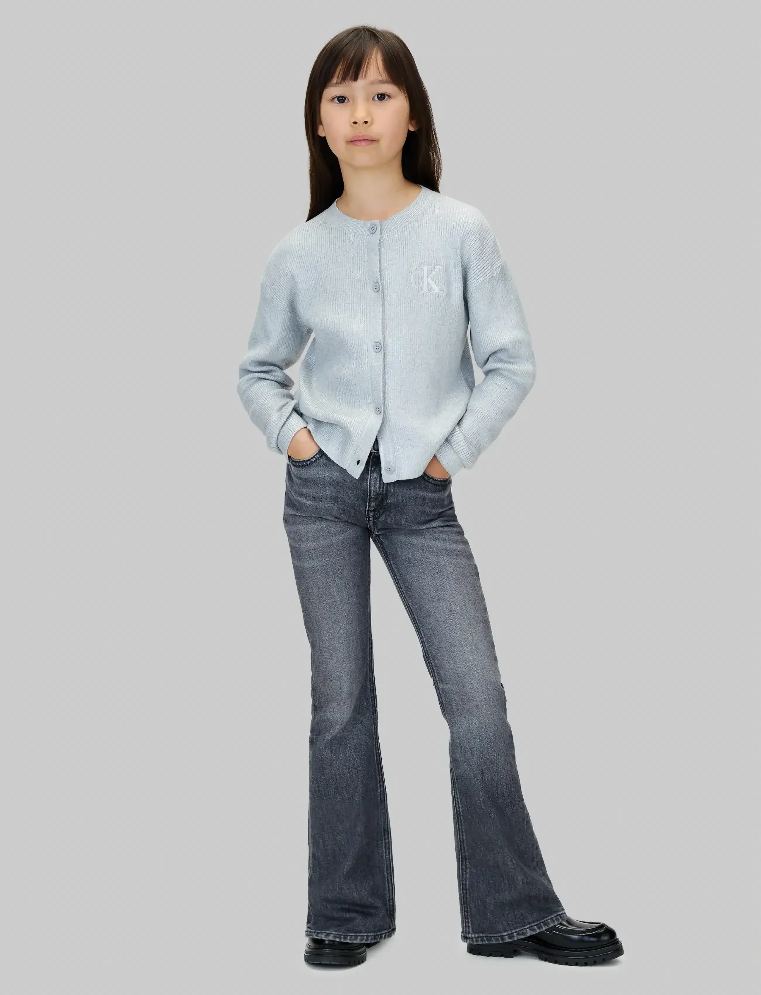 Calvin Klein - MR FLARE MID GREY STONE - bootcut jeans - mid grey stone - 2
