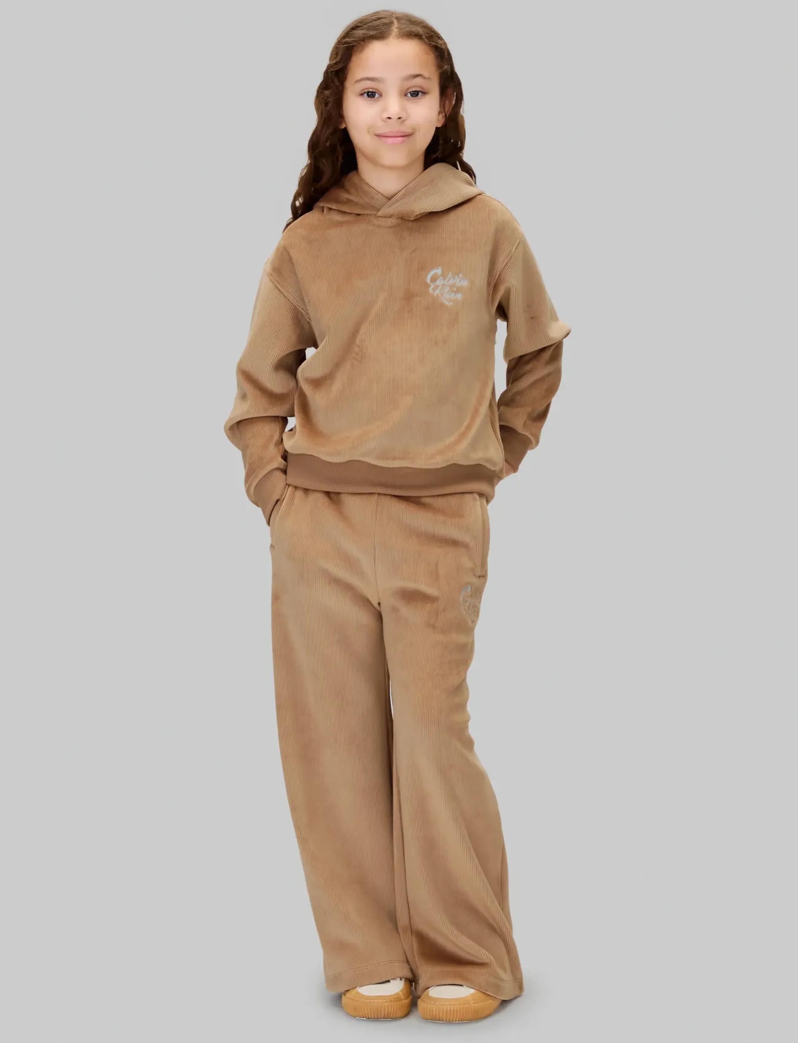 Calvin Klein - VELVET RIB HWK SET - sweatpants - woodsmoke - 2