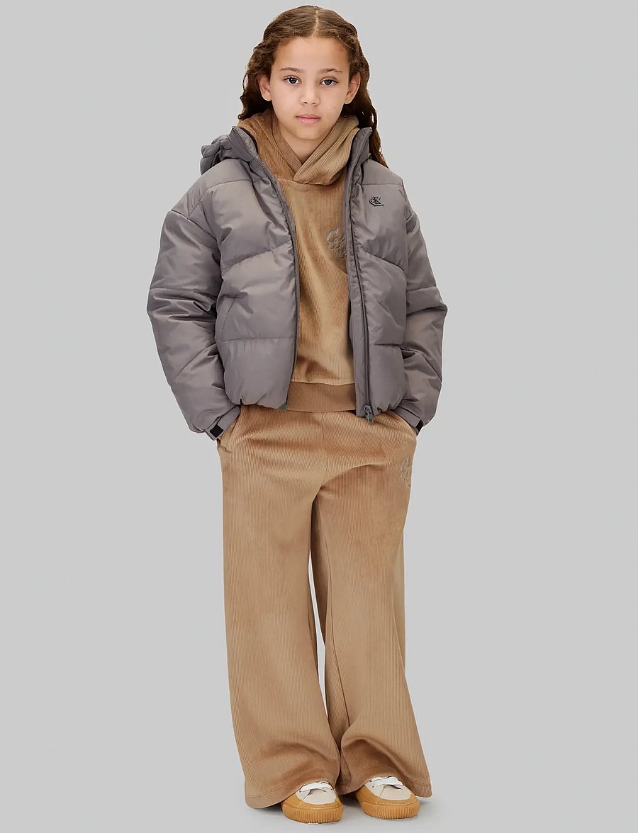 Calvin Klein - VELVET RIB HWK SET - dressipüksid - woodsmoke - 5