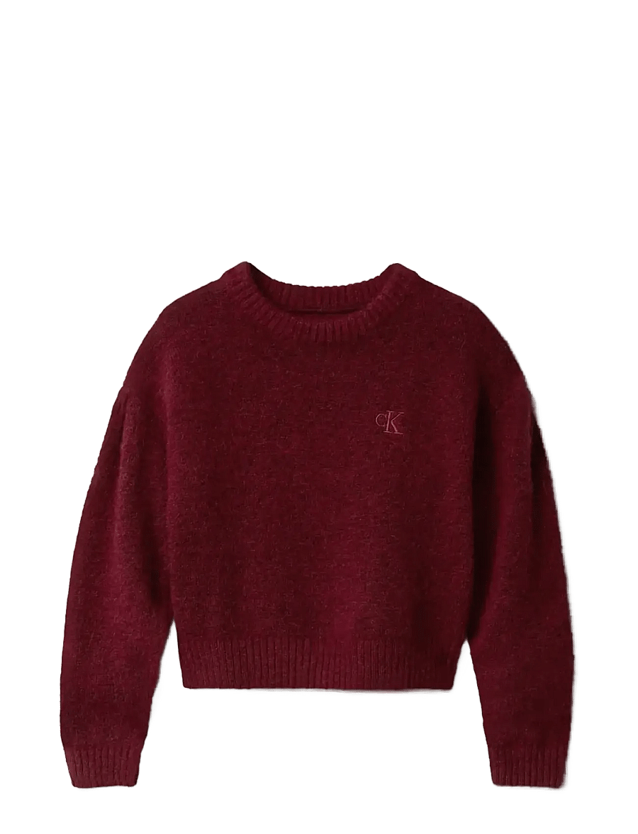 Calvin Klein - BOX PLEAT FLUFFY SWEATER - gensere - raspberry chocolate - 1