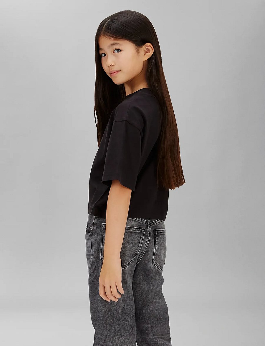 Calvin Klein - VELVET MONOGRAM BOXY S/S T-SHIRT - kurzärmelige - ck black - 2