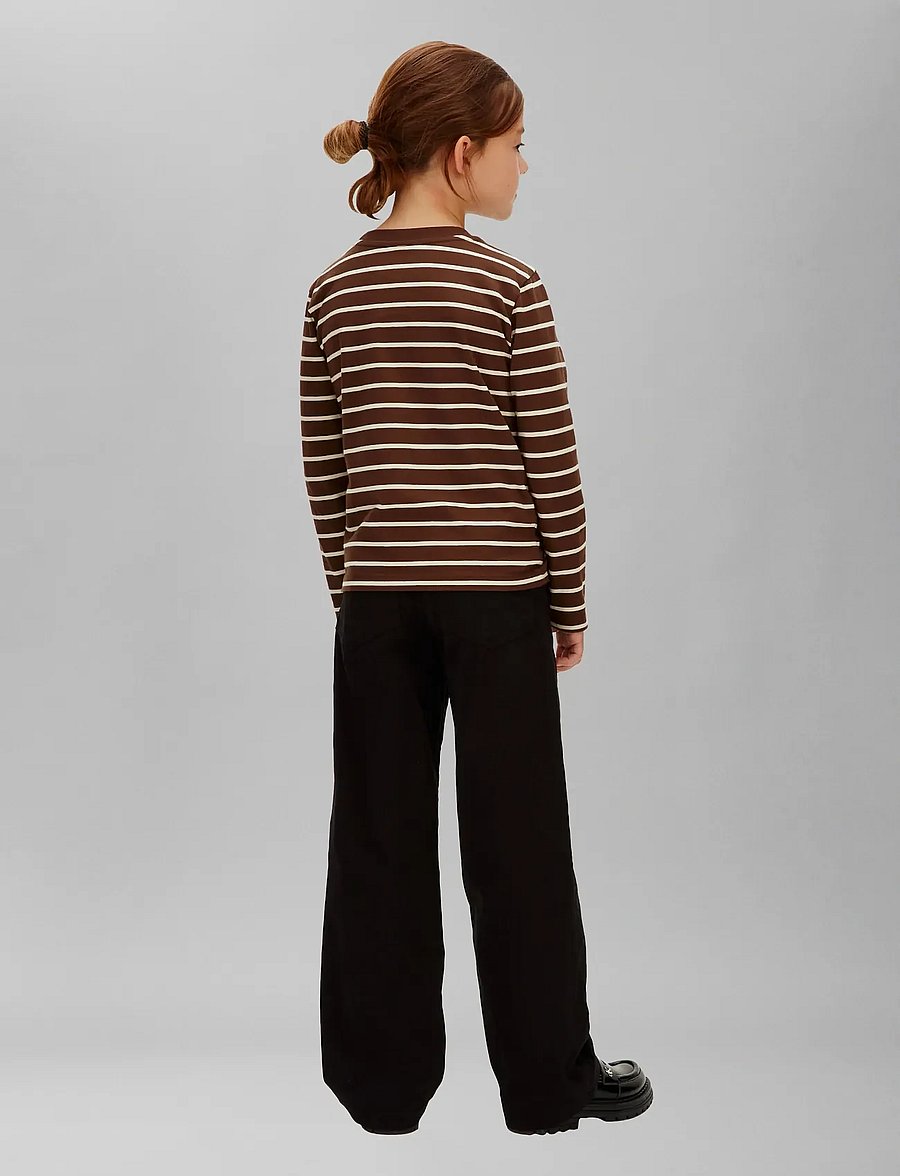 Calvin Klein - YD STRIPE L/S T-SHIRT - long-sleeved t-shirts - legacy brown whitecap gray - 2