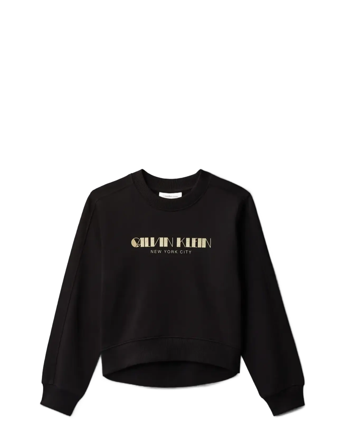 Calvin Klein GLITTER AW CN SWEATSHIRT - Overdele - CK BLACK / black