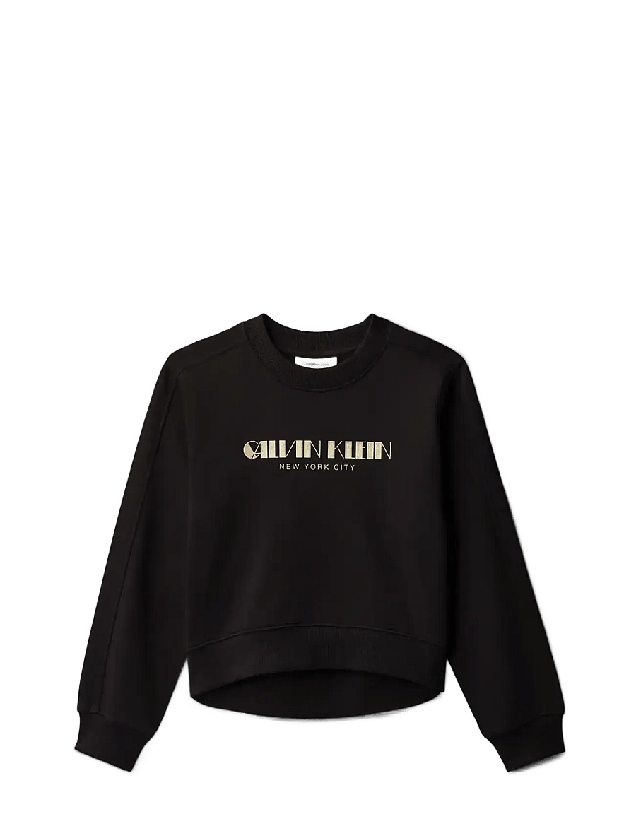 Calvin Klein - GLITTER AW CN SWEATSHIRT - sweatshirts - ck black - 1