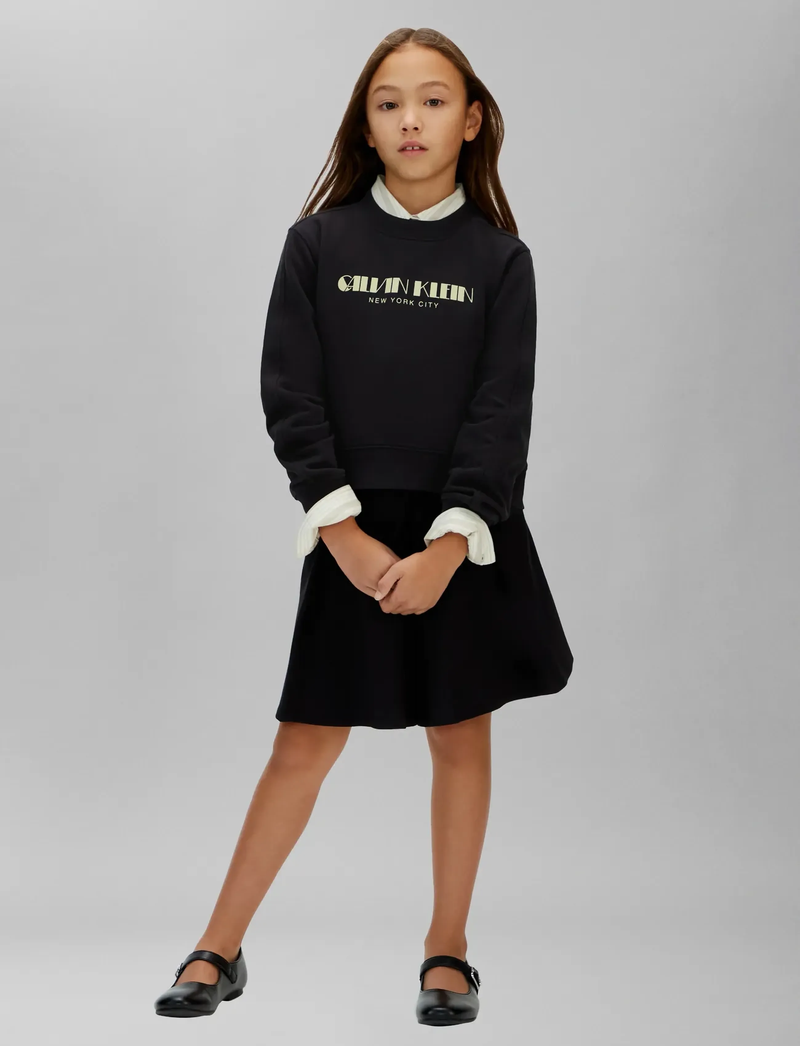 Calvin Klein GLITTER AW CN SWEATSHIRT - Tops - CK BLACK / black