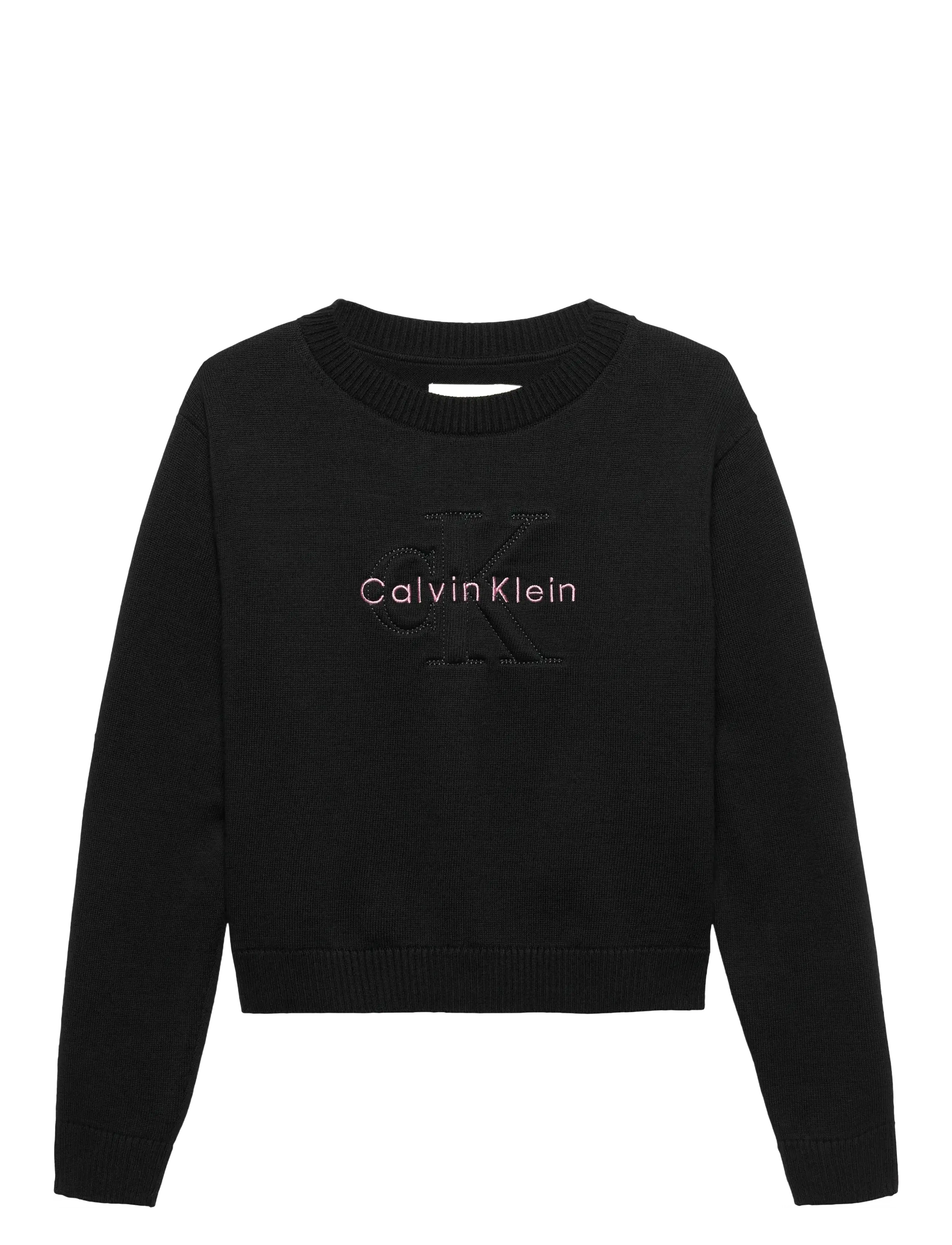 Calvin Klein MONOLOGO SWEATER - Sweats et sweats à capuche - CK BLACK / black