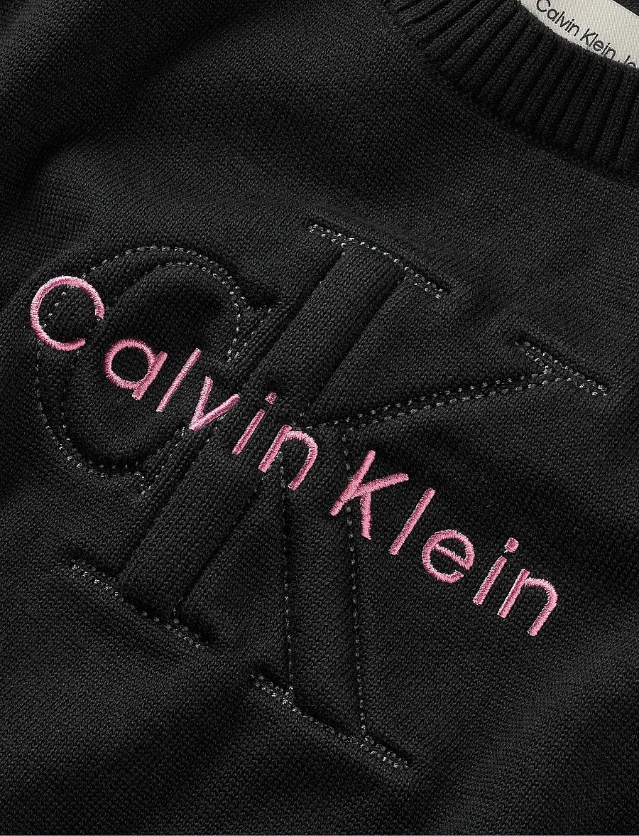 Calvin Klein - MONOLOGO SWEATER - sweatshirts - ck black - 1