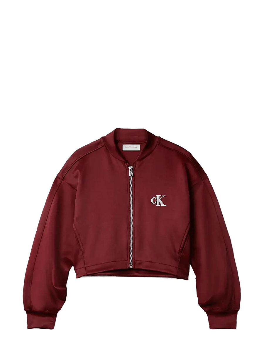 Calvin Klein - TRICOT BOMER JACKET - bomber stila virsjakas - raspberry chocolate - 1