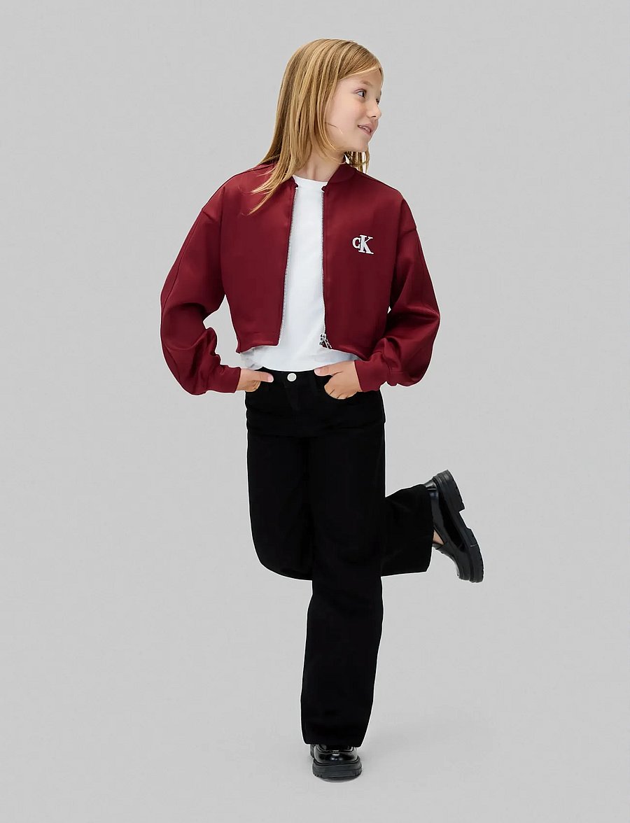 Calvin Klein - TRICOT BOMER JACKET - bomber stila virsjakas - raspberry chocolate - 5