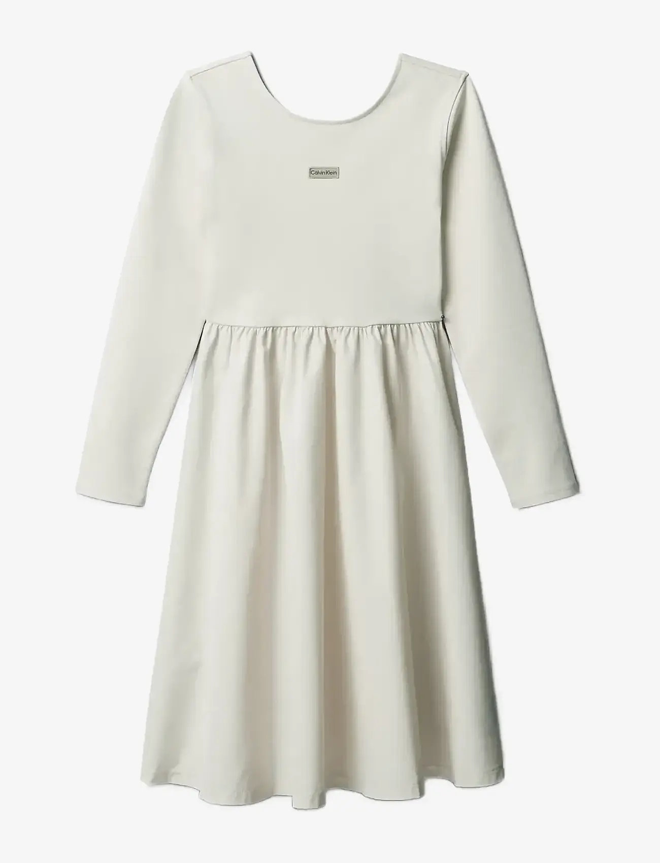 Calvin Klein Mix Media Fit Flare L/s Dress (CKMIG0IG03082) - Long-sleeved  casual dresses - Boozt.com