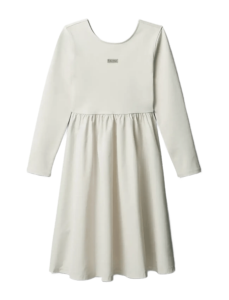 Calvin Klein Mix Media Fit Flare L/s Dress (CKMIG0IG03082) - Long-sleeved casual dresses - Boozt.com Calvin Klein Mix Media Fit Flare L/s Dress (CKMIG0IG03082) - Long-sleeved casual dresses - Boozt.com