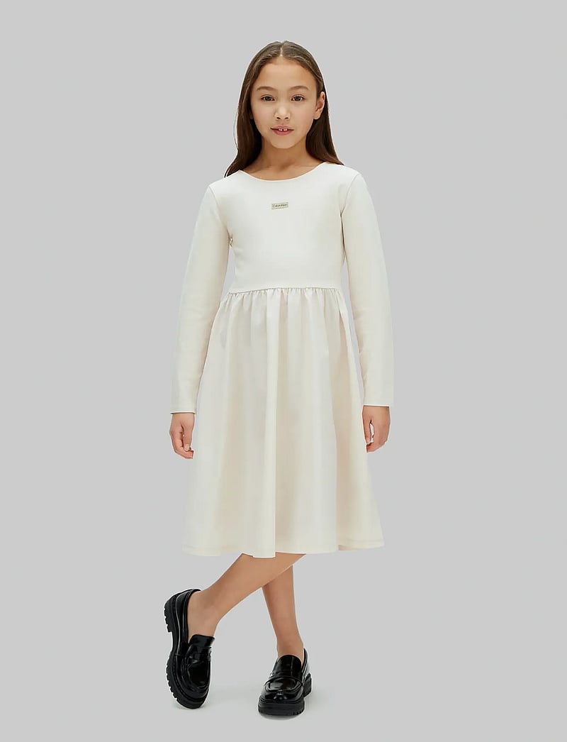 Calvin Klein Mix Media Fit Flare L/s Dress (CKMIG0IG03082) - Long-sleeved casual dresses - Boozt.com Calvin Klein Mix Media Fit Flare L/s Dress (CKMIG0IG03082) - Long-sleeved casual dresses - Boozt.com