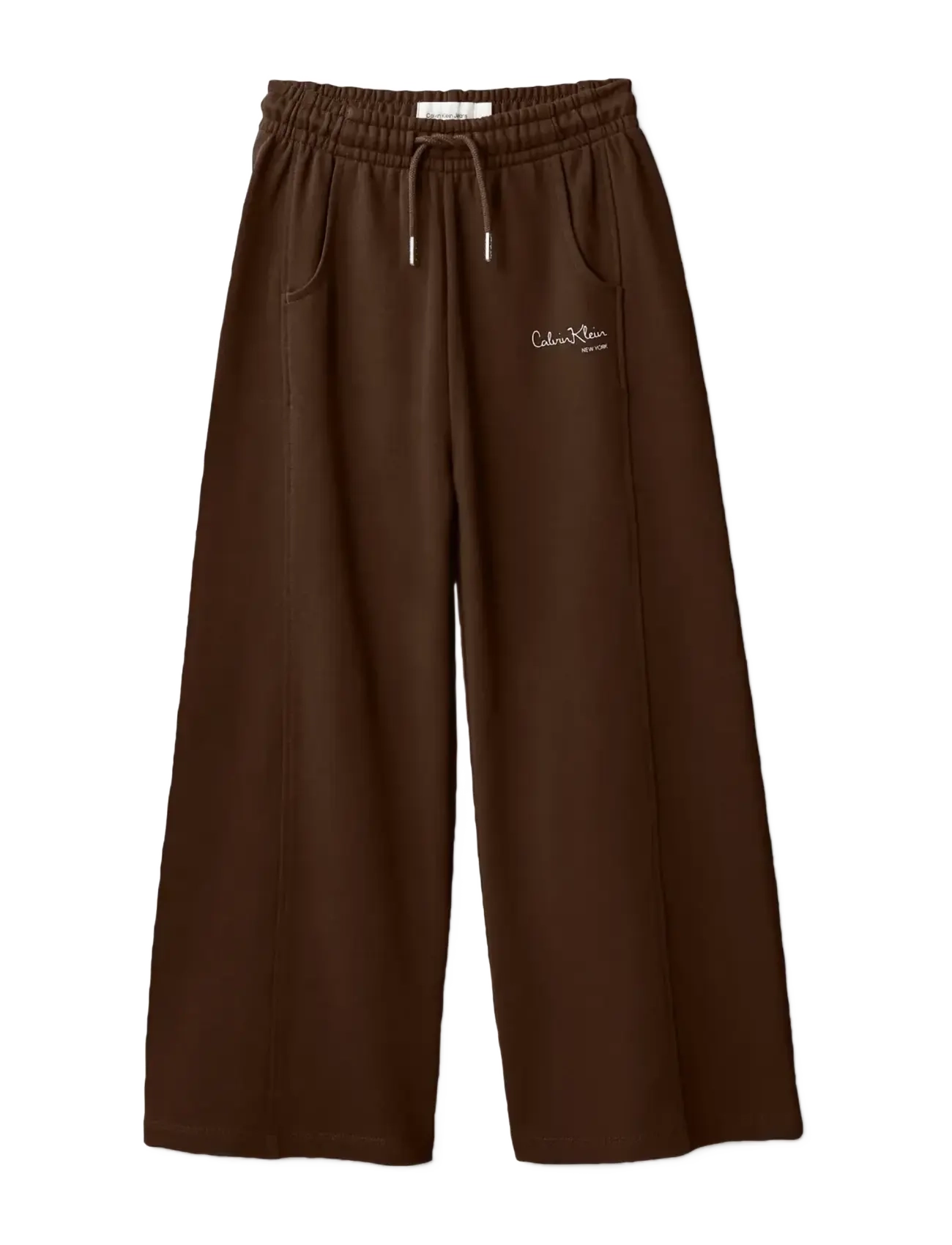 Calvin Klein SIGNATURE AW WIDE LEG PANT - Kläder - LEGACY BROWN / brown