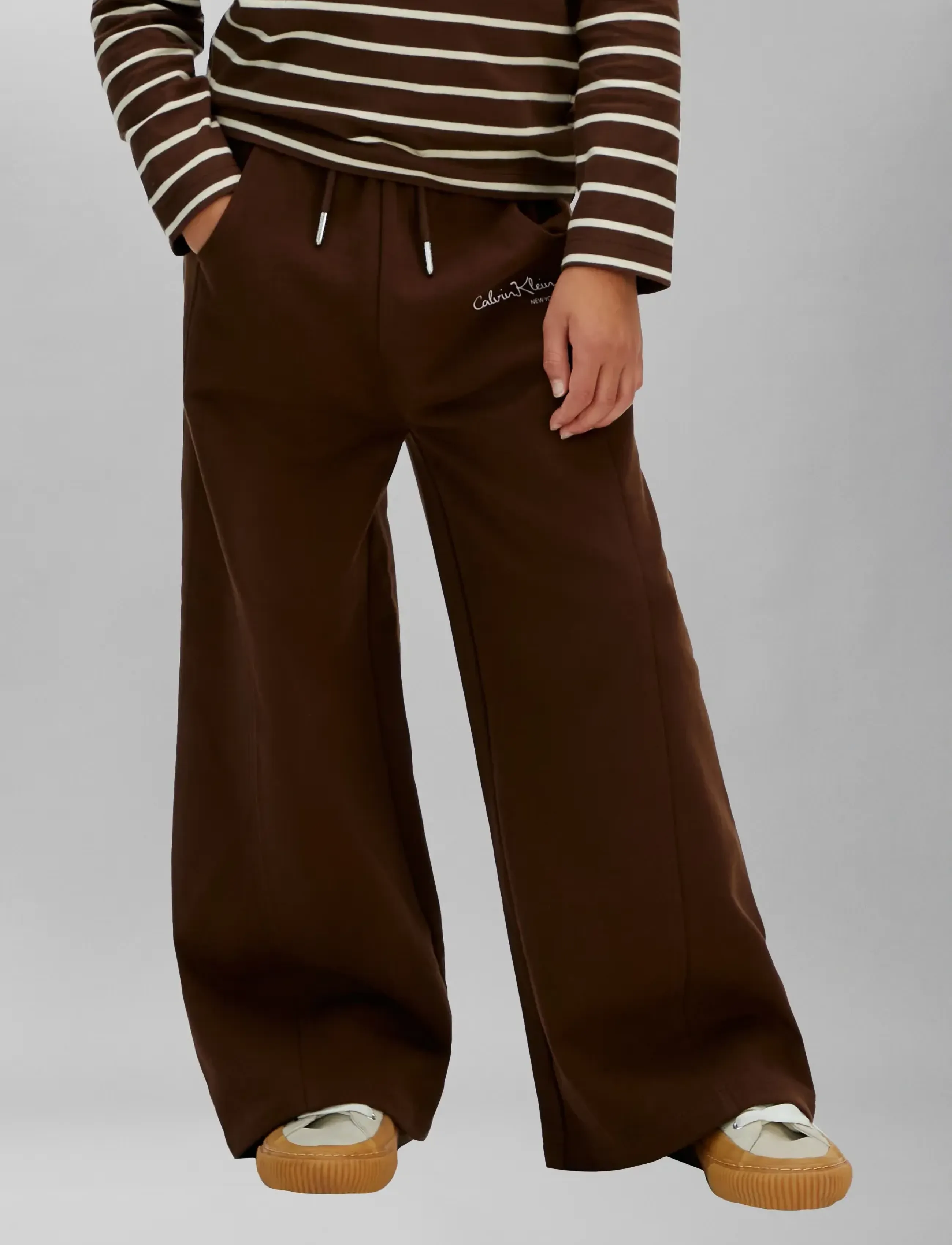 Calvin Klein - SIGNATURE AW WIDE LEG PANT - legacy brown - 3