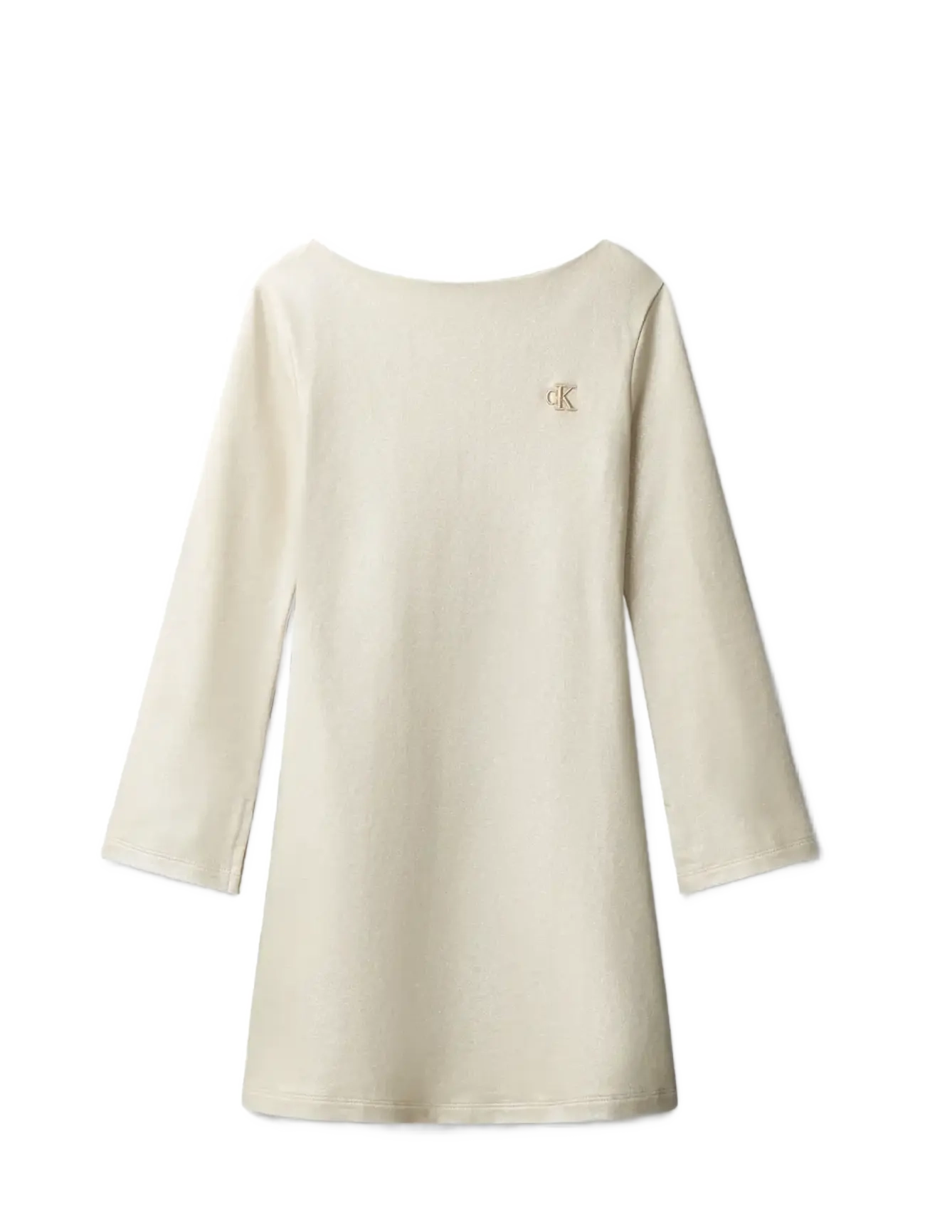 Calvin Klein GLITTER COATED DRESS - Kjoler & nederdele - FROSTED ALMOND / cream