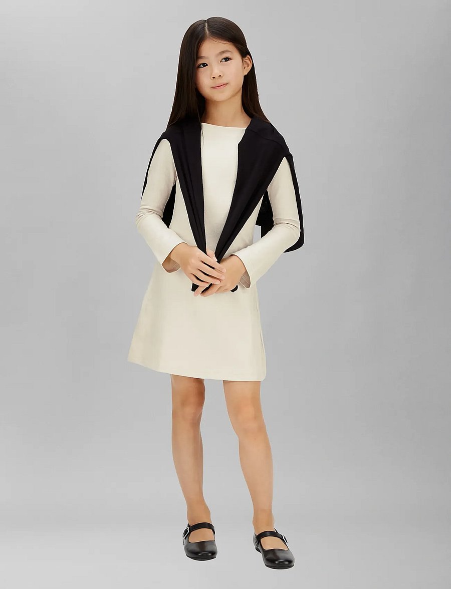 Calvin Klein - GLITTER COATED DRESS - frosted almond - 5