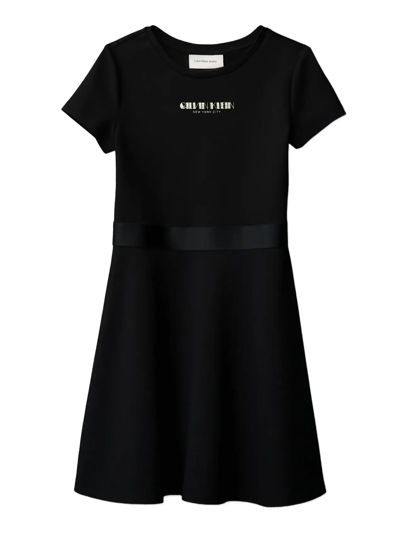 Calvin Klein FIT AND FLARE PUNTO DRESS - Kjoler & nederdele - CK BLACK / black