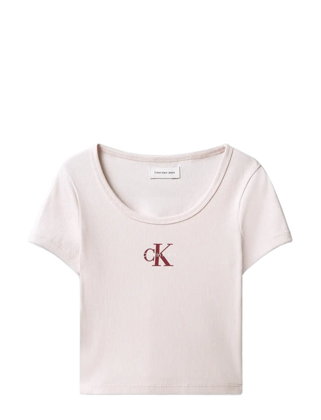 Calvin Klein - MONOLOGO RIB BABY TEE SS - kurzärmelige - mauve chalk - 1