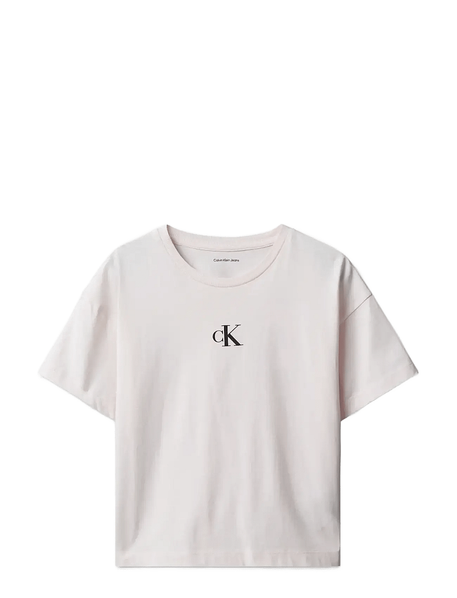 Calvin Klein - CK LOGO BOXY T-SHIRT - kurzärmelige - mauve chalk - 1