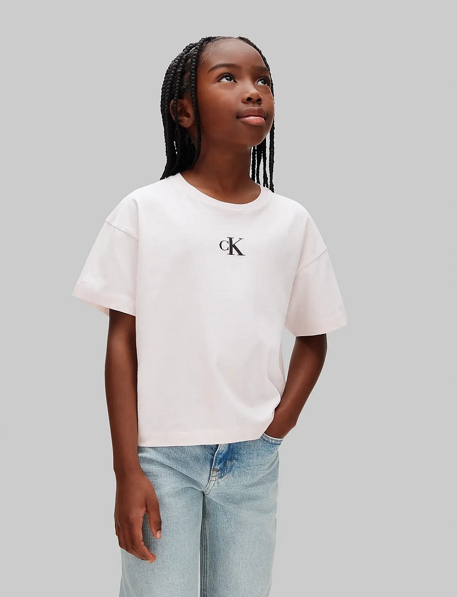 Calvin Klein - CK LOGO BOXY T-SHIRT - kurzärmelige - mauve chalk - 4