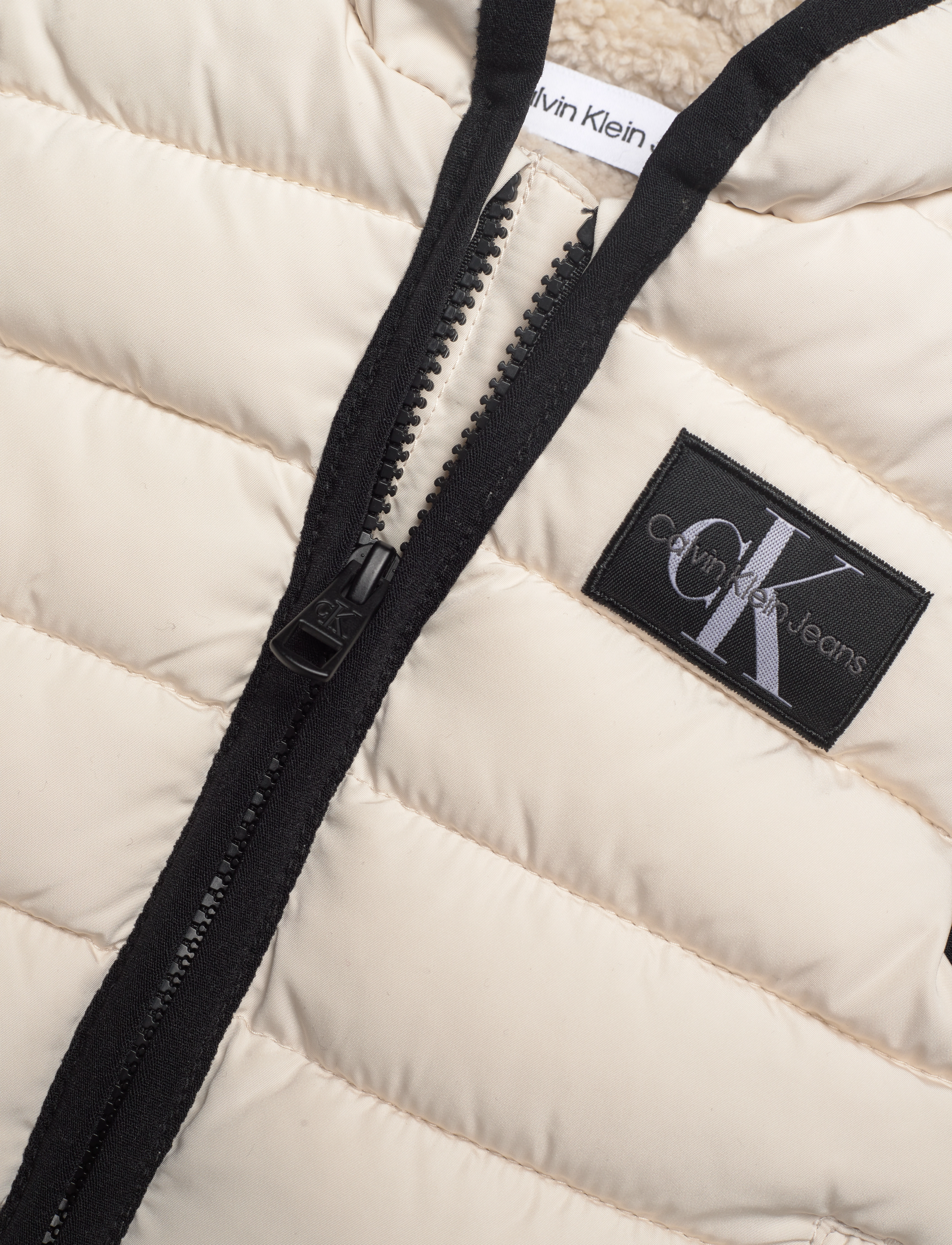 Calvin Klein - MIX MEDIA TEDDY VEST - whitecap gray - 2