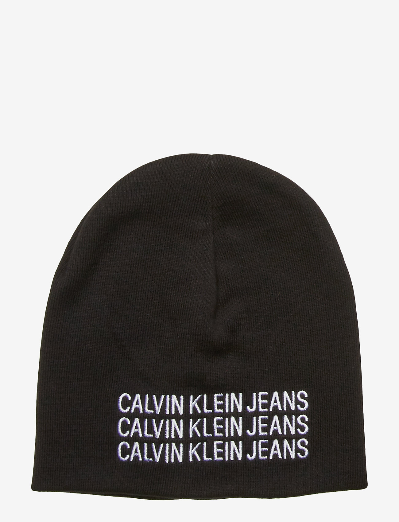 Calvin Klein - J BASIC KNITTED BEANIE - black beauty - 0
