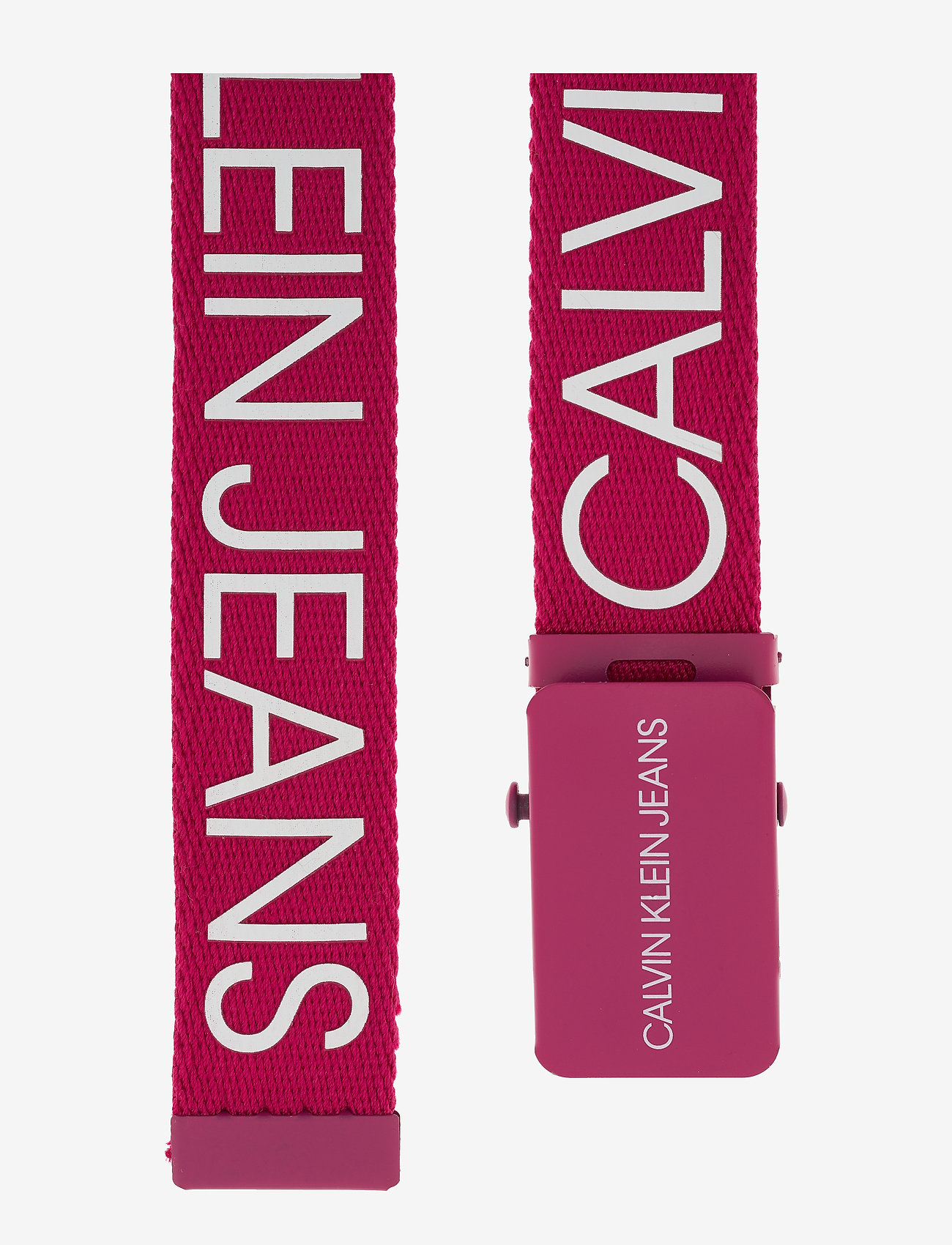 Calvin Klein - CANVAS LOGO BELT - petunia pink - 1