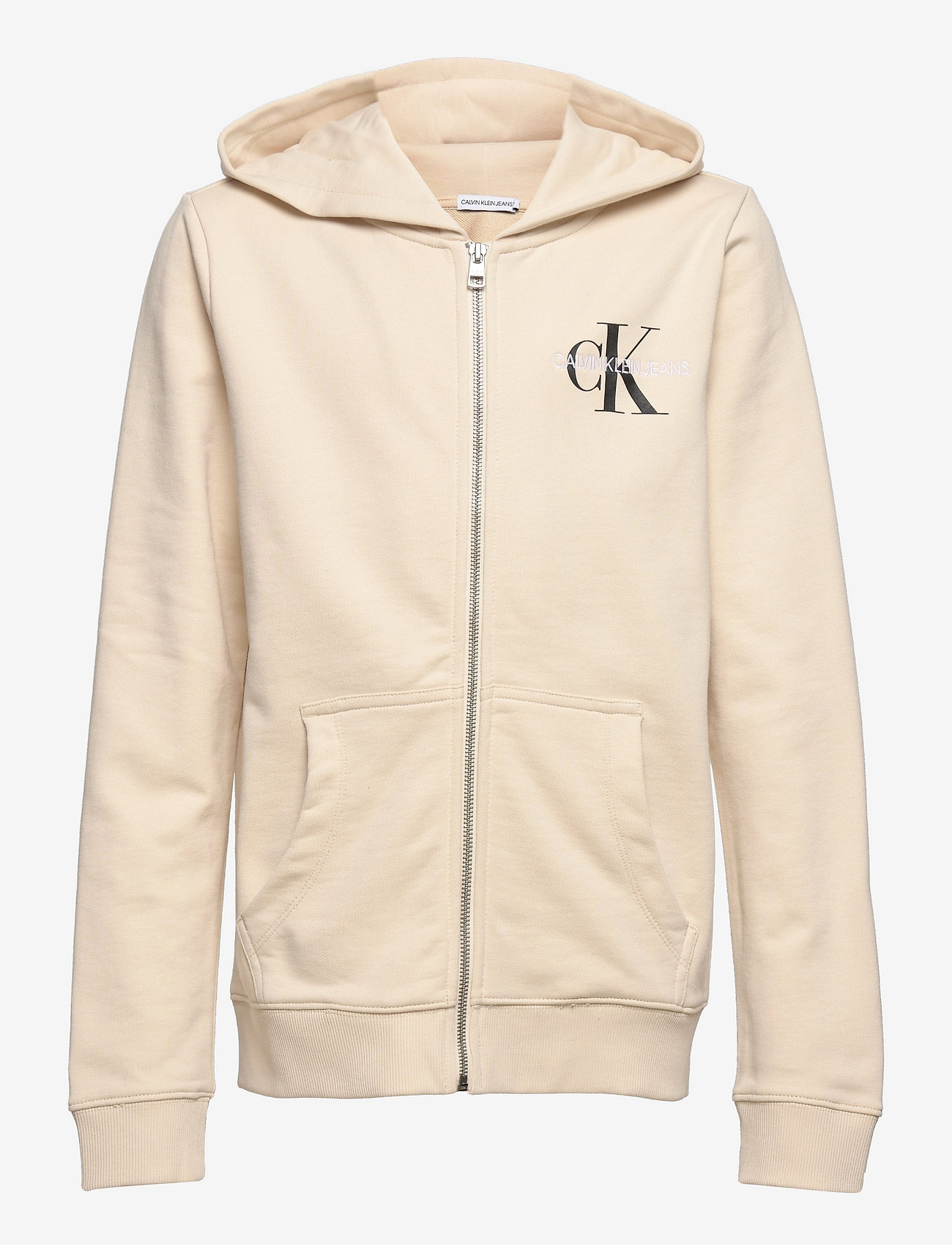 Calvin Klein - MONOGRAM ZIP THROUGH HOODIE - muslin - 0