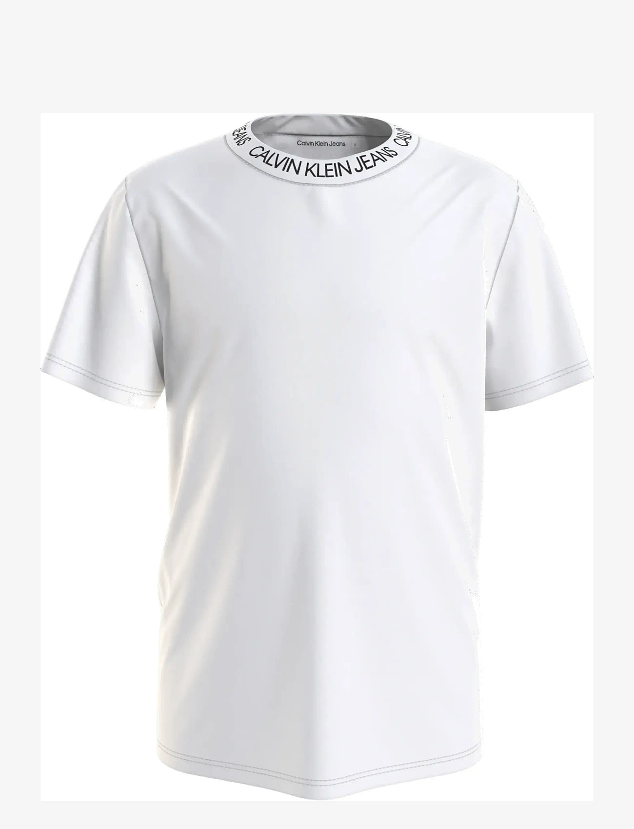 Calvin Klein - INTARSIA LOGO T-SHIRT - kurzärmelige - bright white - 1