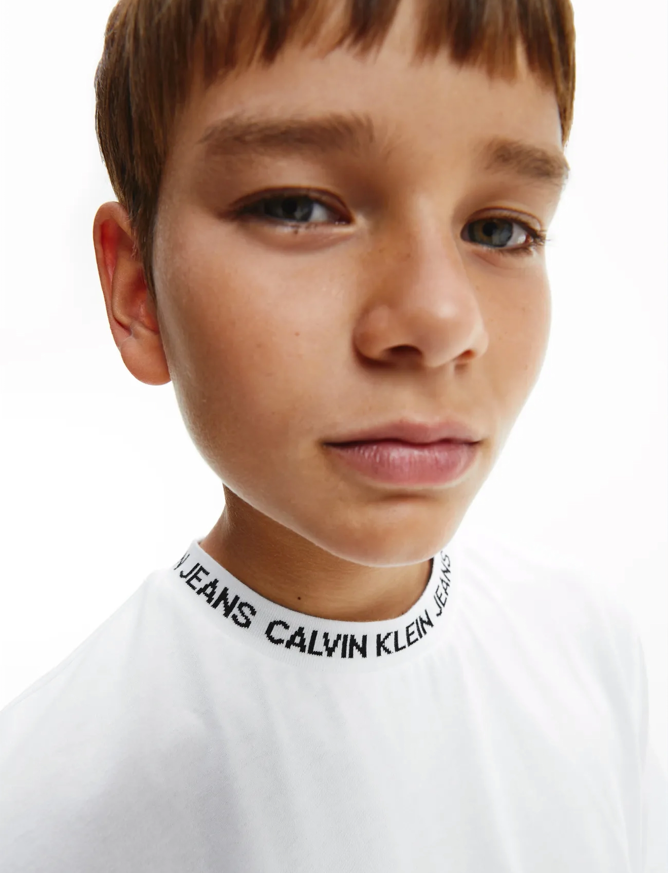 Calvin Klein - INTARSIA LOGO T-SHIRT - bright white - 2