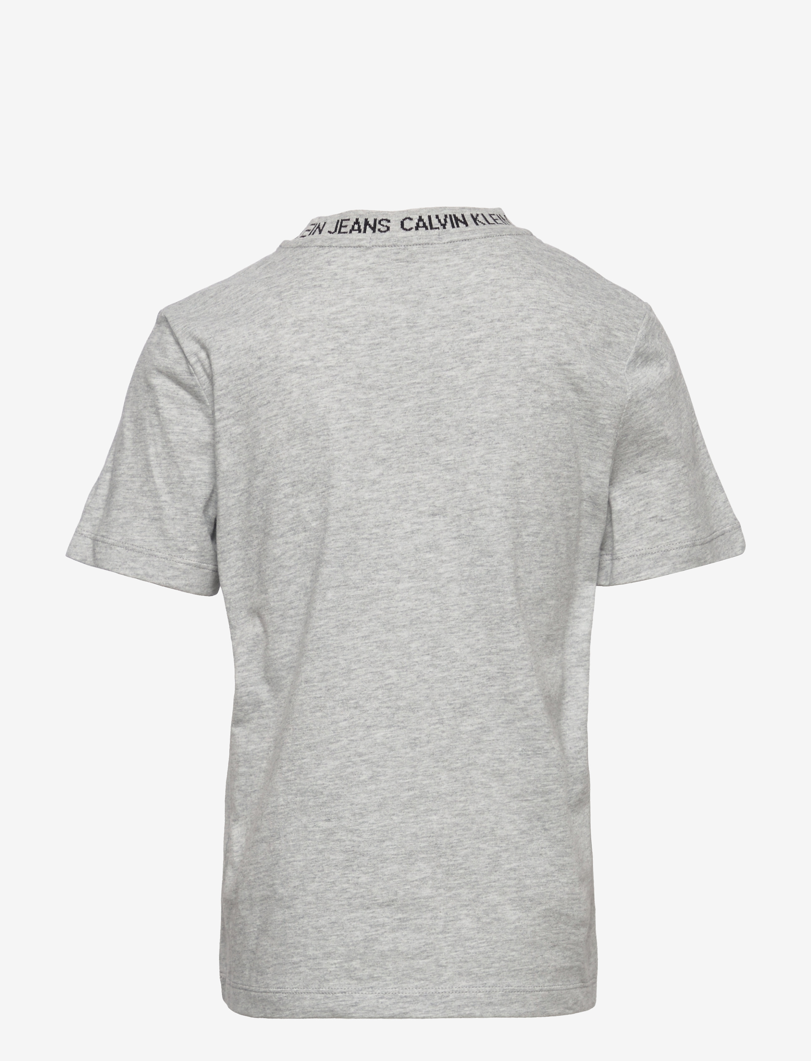 Calvin Klein - INTARSIA LOGO T-SHIRT - light grey heather - 1