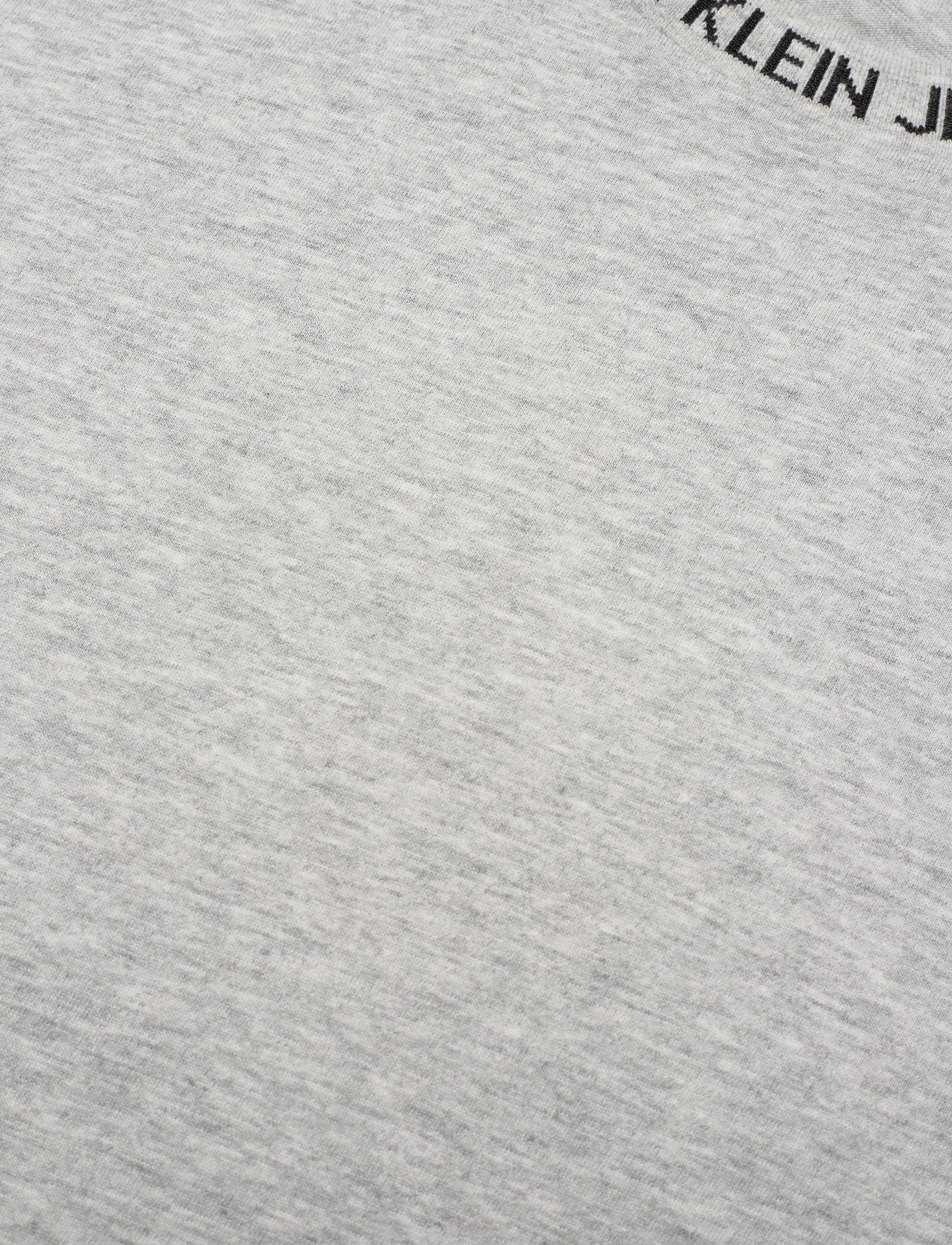 Calvin Klein - INTARSIA LOGO T-SHIRT - light grey heather - 2