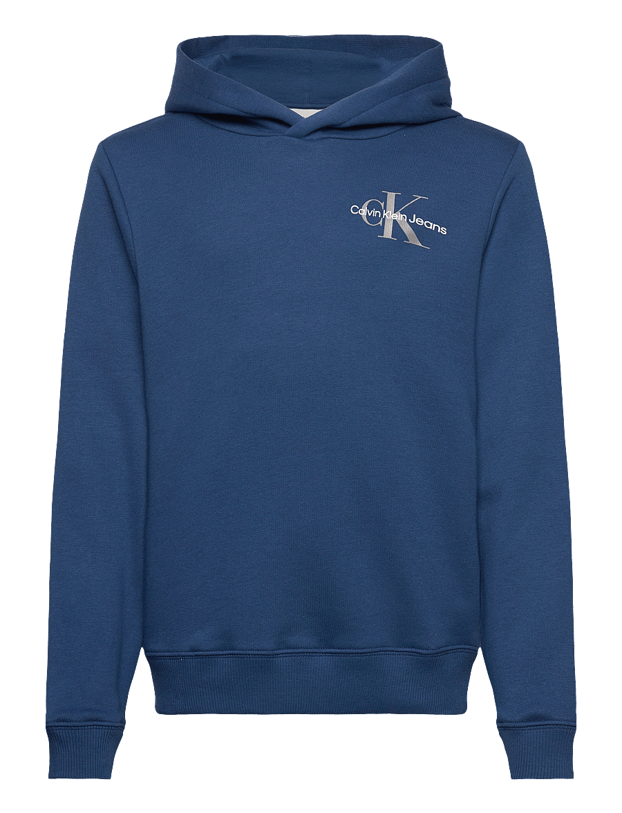 Calvin Klein - SMALL MONOGRAM HOODIE - huvtröjor - blue jean - 0