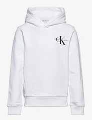 Calvin Klein - SMALL MONOGRAM HOODIE - huvtröjor - bright white - 0