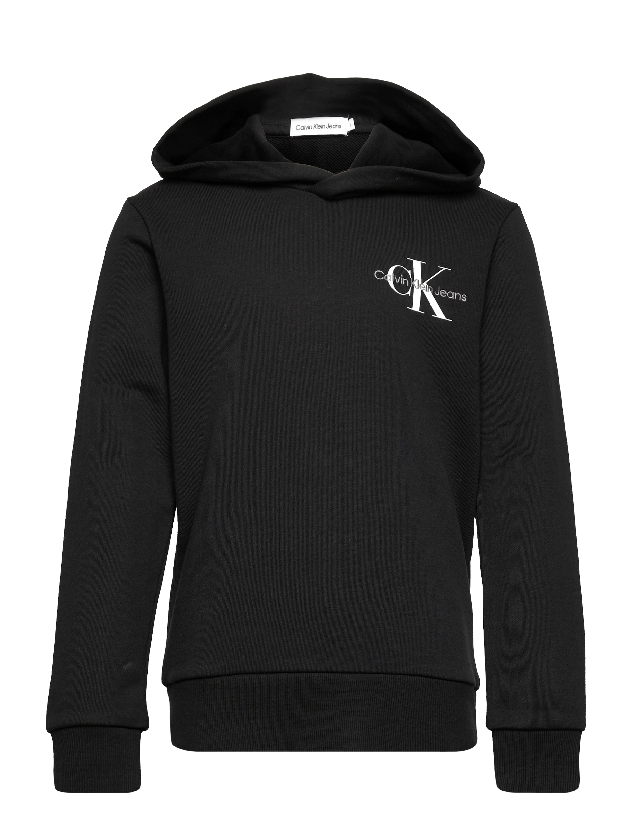 Calvin Klein SMALL MONOGRAM HOODIE - Oberteile - CK BLACK / black