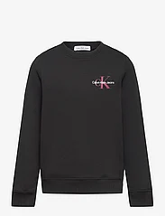 Calvin Klein - MONOGRAM CN SWEATSHIRT - sportiska stila džemperi - black / colored logo - 0