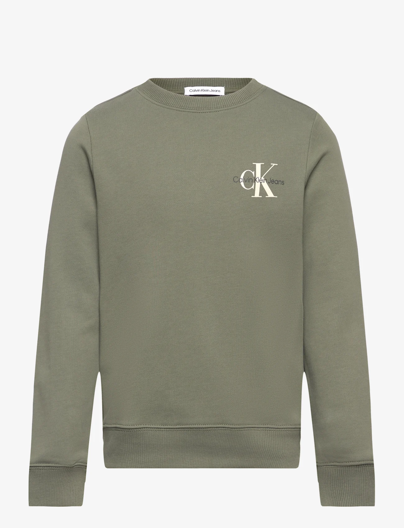 Calvin Klein - MONOGRAM CN SWEATSHIRT - sportiska stila džemperi - dusty olive - 0