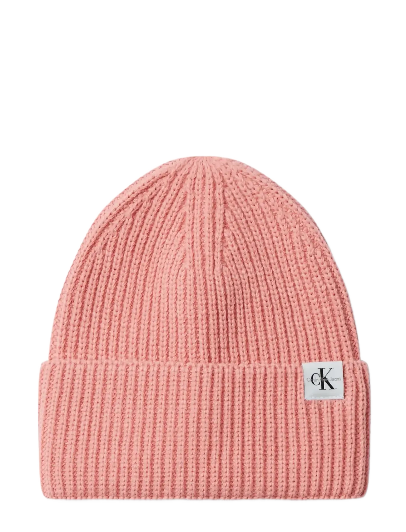 Calvin Klein MONOGRAM RIB BEANIE - Calvin Klein - BRANDIED APRICOT / pink/rose