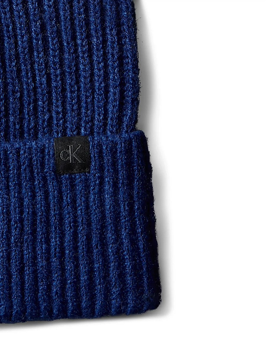 Calvin Klein - MONOGRAM RIB BEANIE - beanies - estate blue - 3