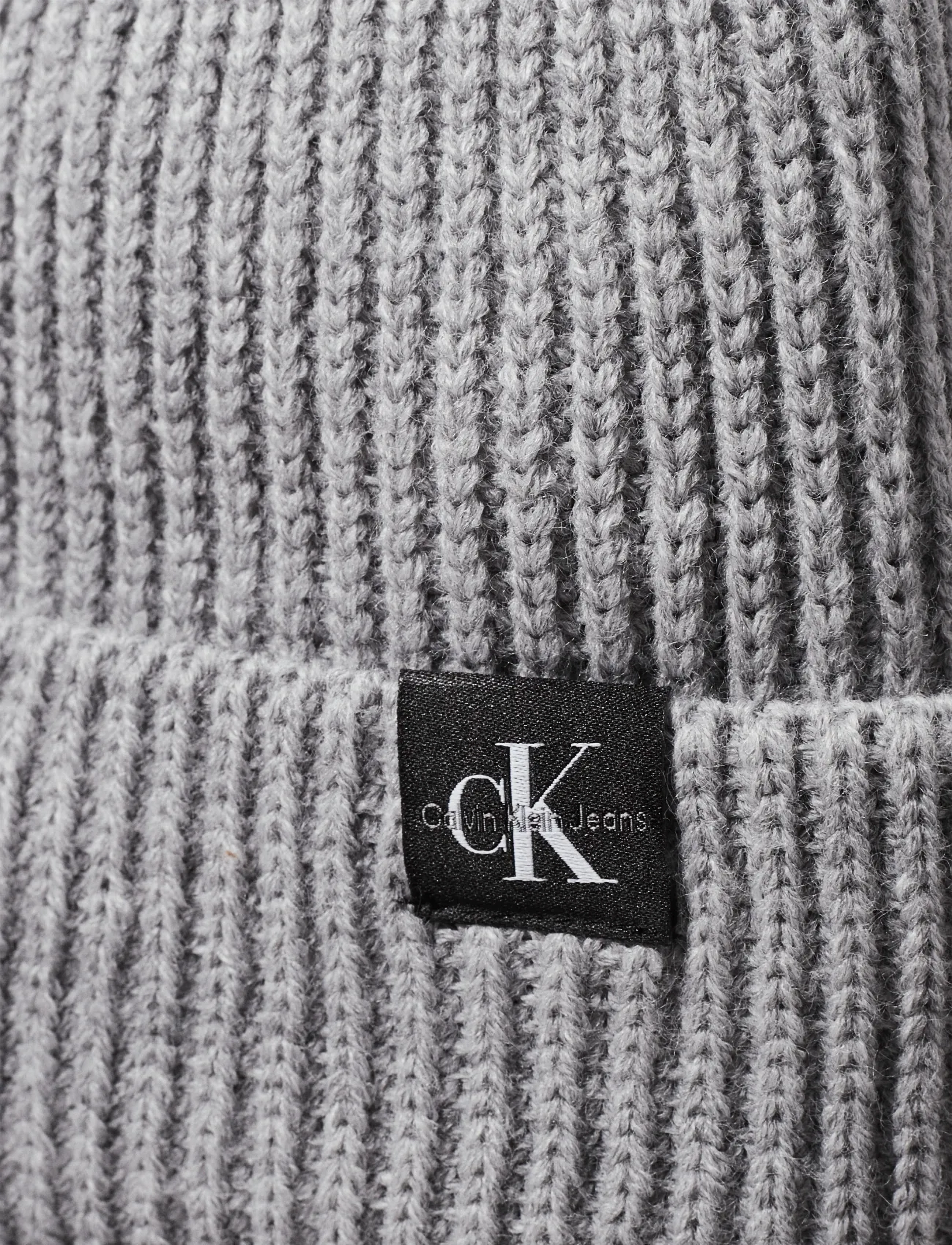 Calvin Klein - MONOGRAM RIB BEANIE - wintermützen - grey heather - 3