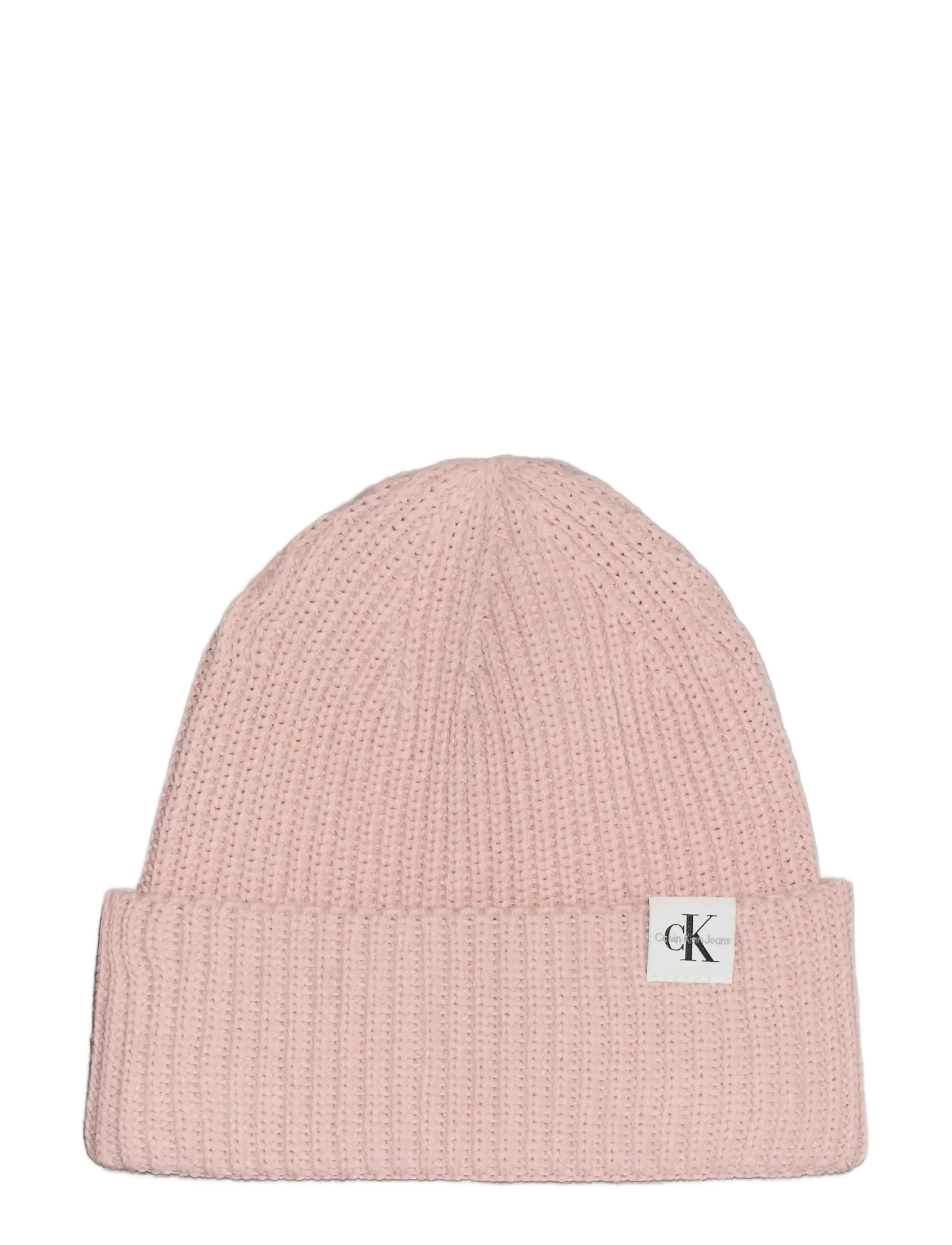 MONOGRAM RIB BEANIE - PEACH WHIP