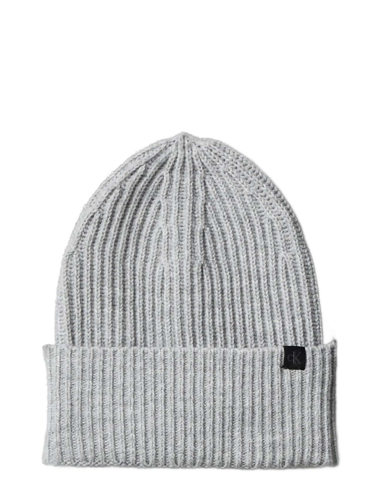 Calvin Klein - MONOGRAM RIB BEANIE - beanies - snow heather - 1