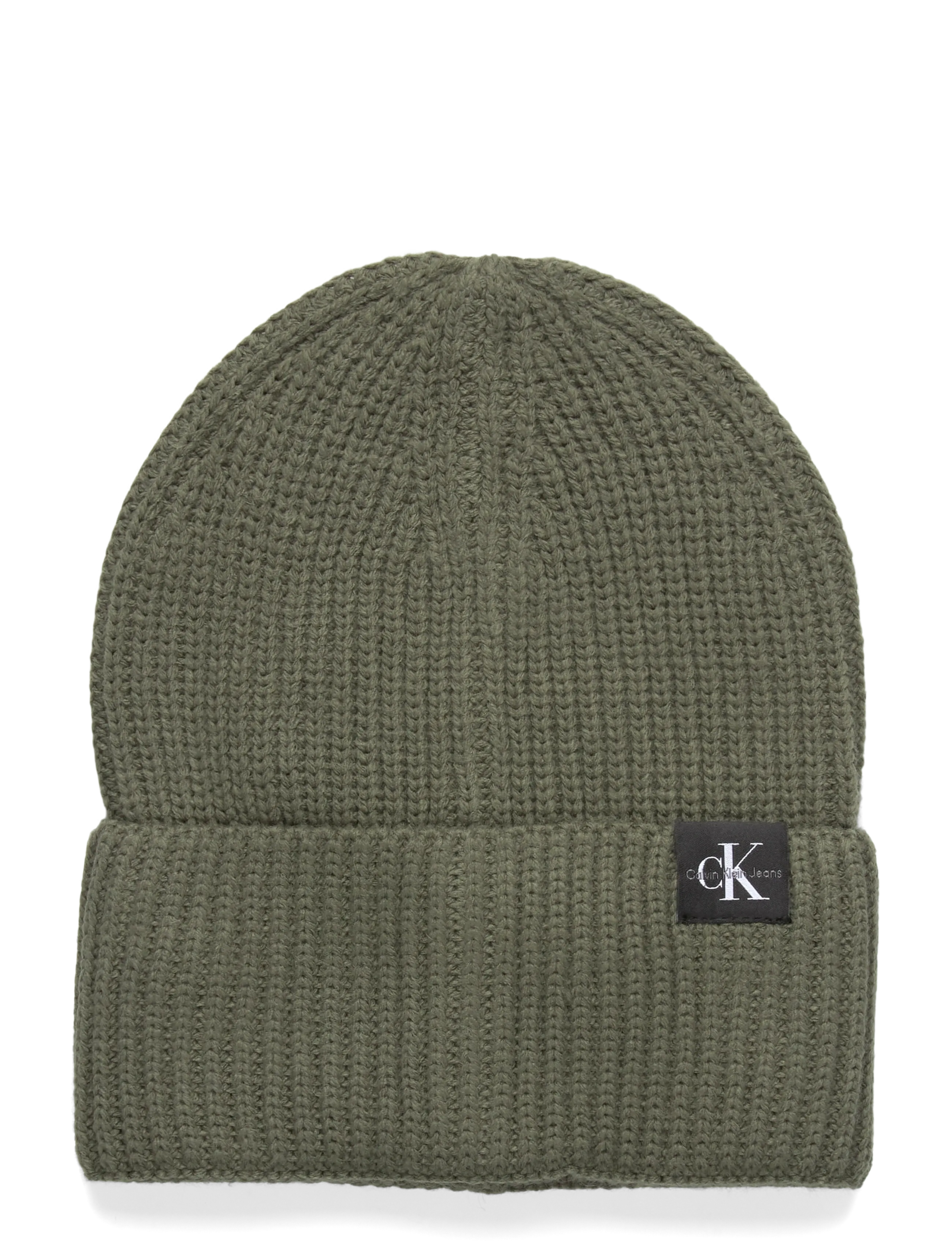 Calvin Klein MONOGRAM RIB BEANIE - Calvin Klein - THYME / khaki/green