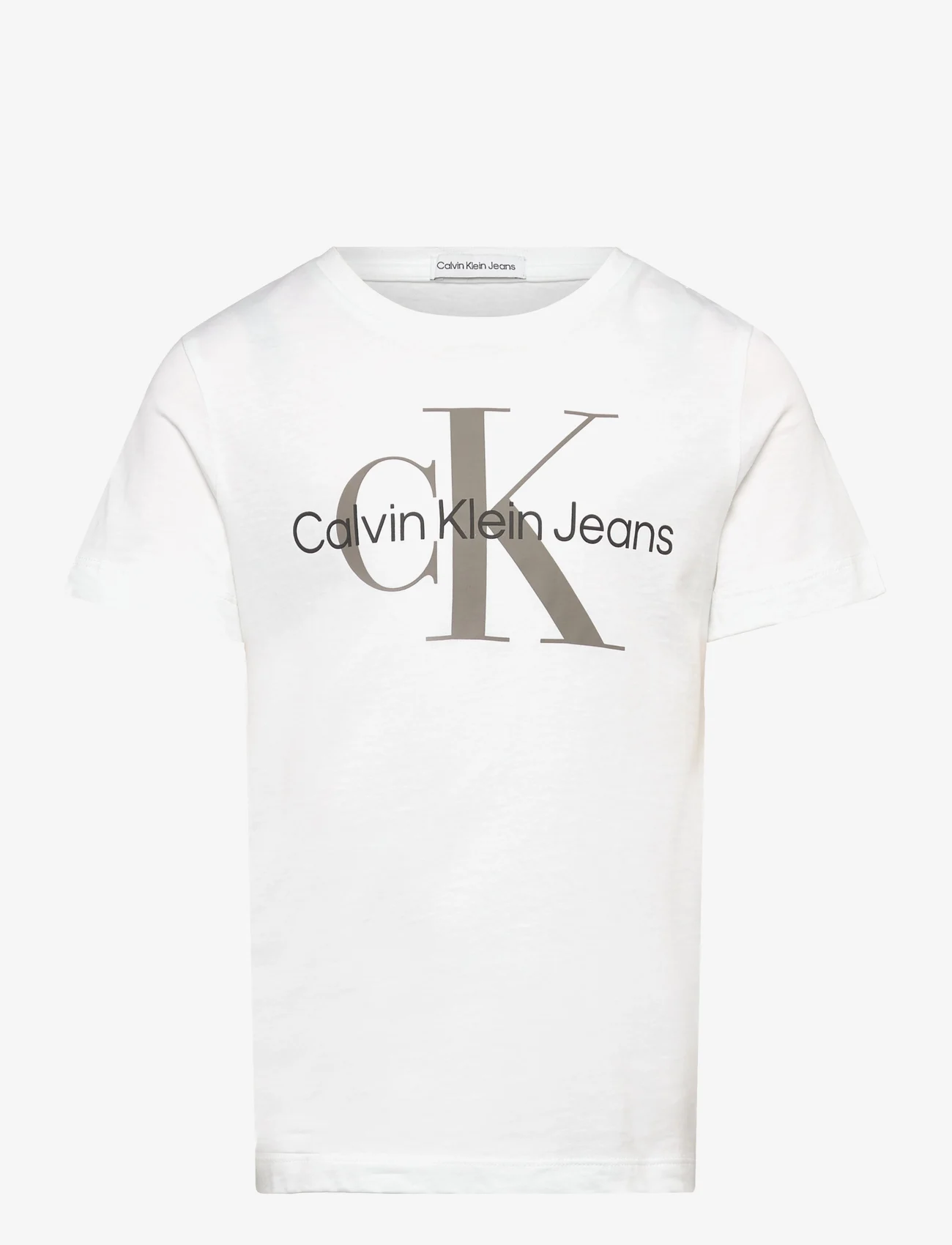 Calvin Klein - CK MONOGRAM SS T-SHIRT - lyhythihaiset t-paidat - bright white - 0