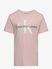 Calvin Klein - CK MONOGRAM SS T-SHIRT - kortärmade t-shirts - sepia rose - 0