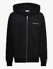 Calvin Klein - INST. LOGO RELAXED ZIP-THROUGH - hoodies - ck black - 0