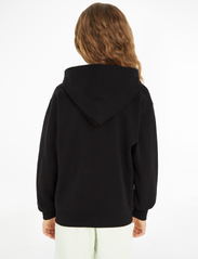Calvin Klein - INST. LOGO RELAXED ZIP-THROUGH - džemperiai su gobtuvu - ck black - 4